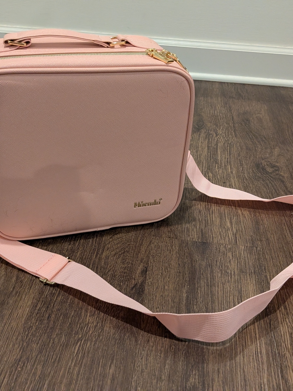 Relavel Large Makeup Bag Professional Train Case Pink Makeup Train Case Like New